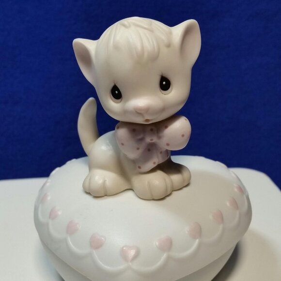 Precious Moments Forever Friends Cat Trinket Box Jonathan and David E-9253 Fish - Picture 3 of 10